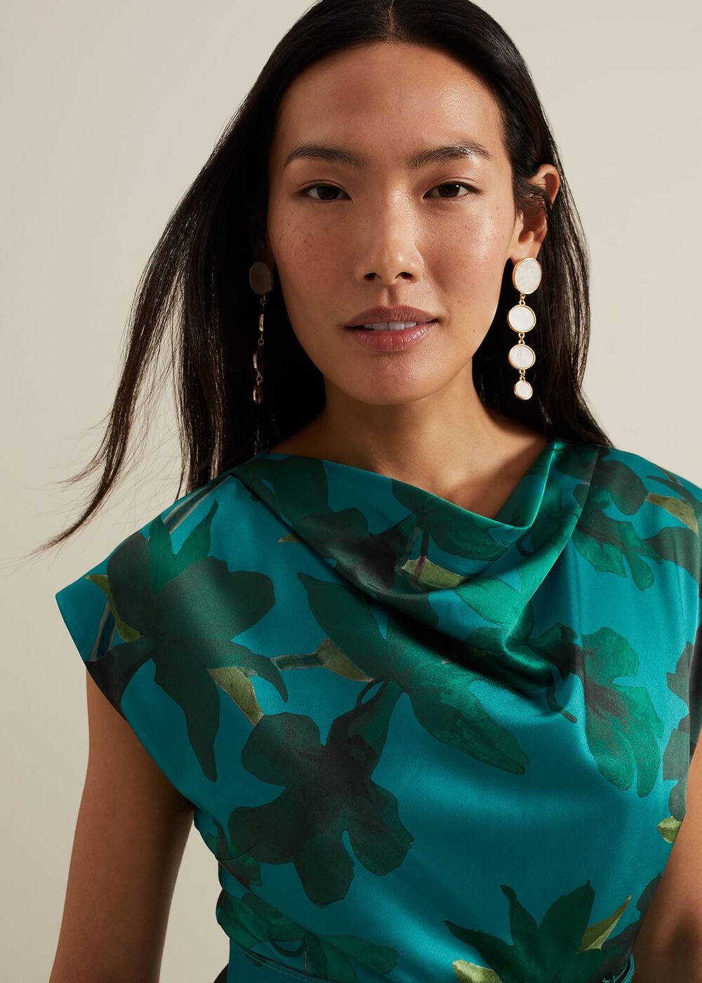 Sabrianna Print Midi Dress - Multi-Coloured