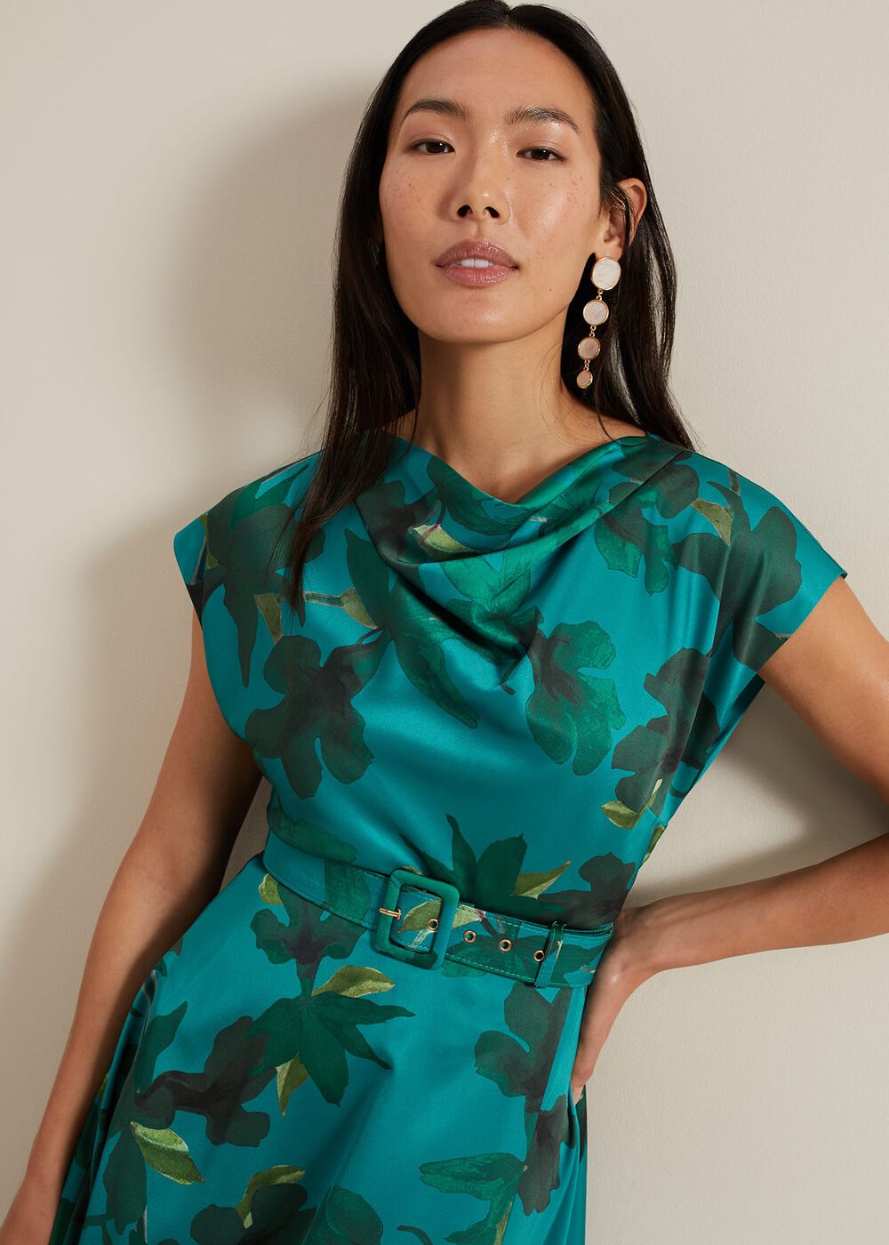 Sabrianna Print Midi Dress - Multi-Coloured
