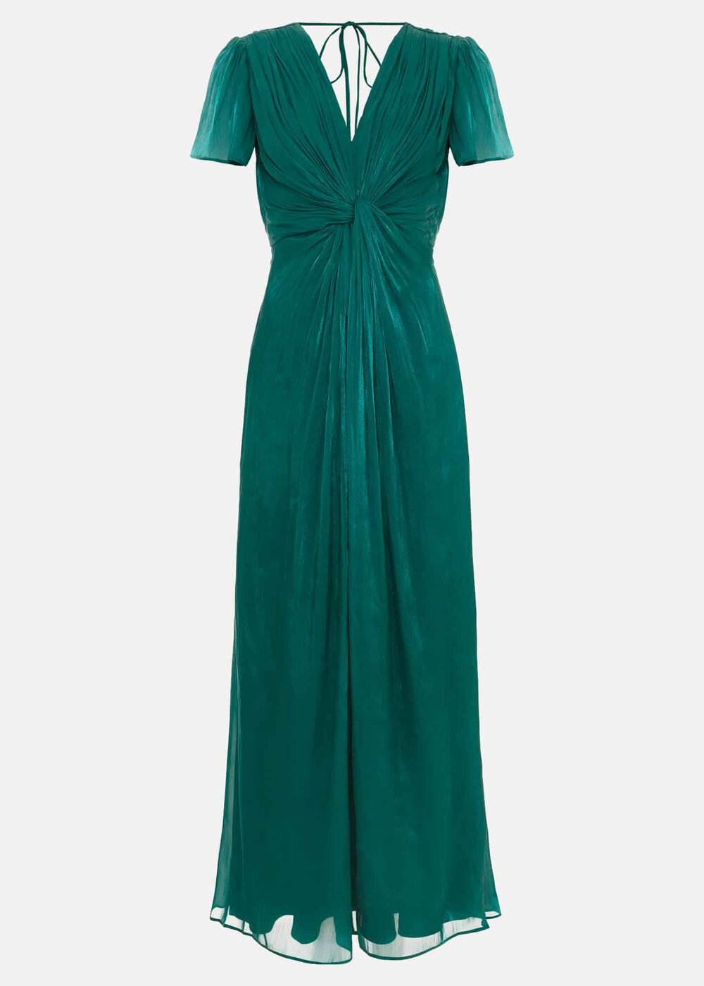 Abbey Green Satin Maxi Dress - Green