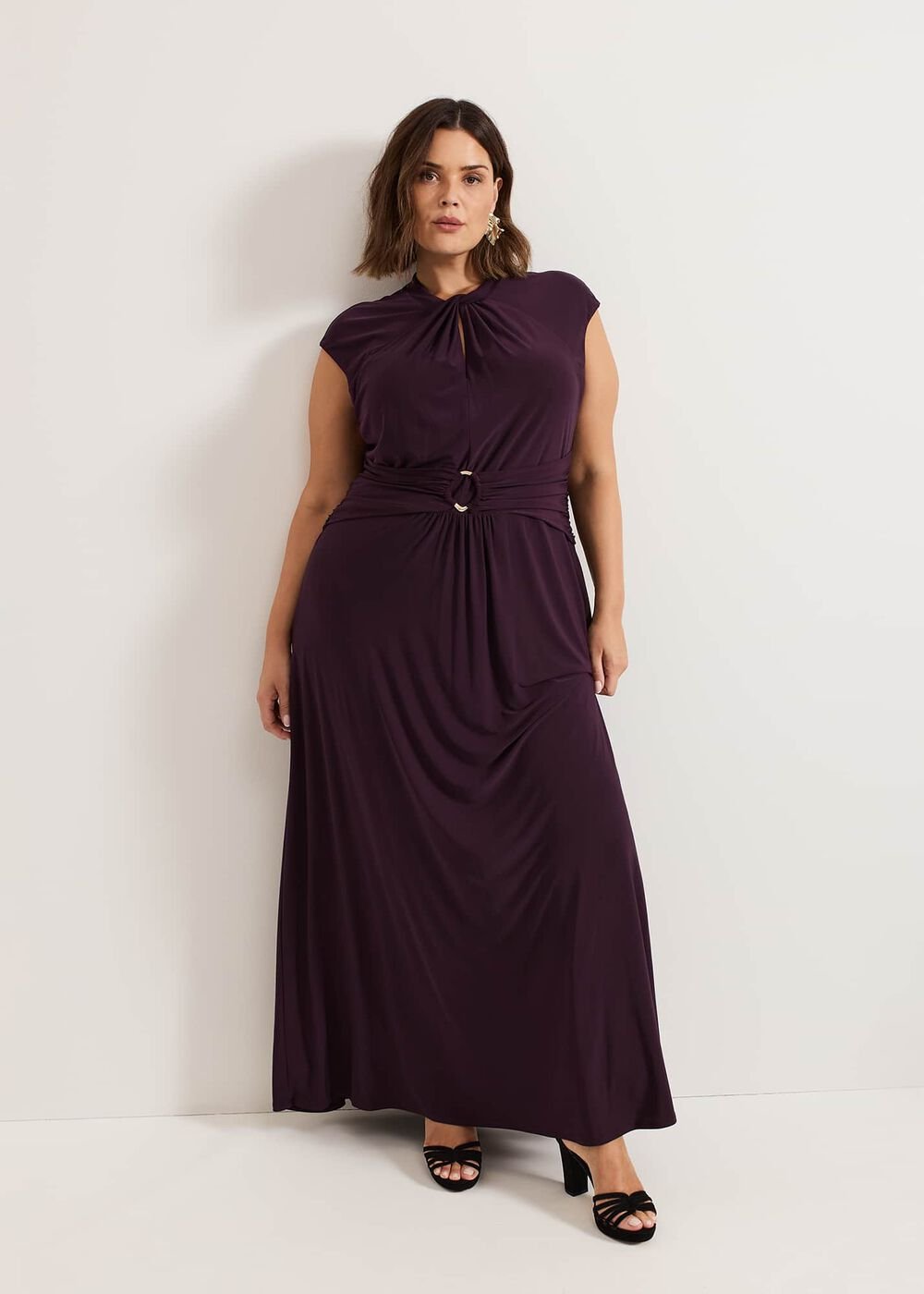 Tolly Burgundy Jersey Maxi Dress - Burgundy