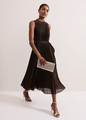 Simara Sparkle Pleat Dress - Multi-Coloured
