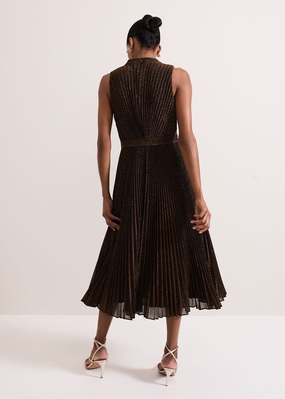 Simara Sparkle Pleat Dress - Multi-Coloured