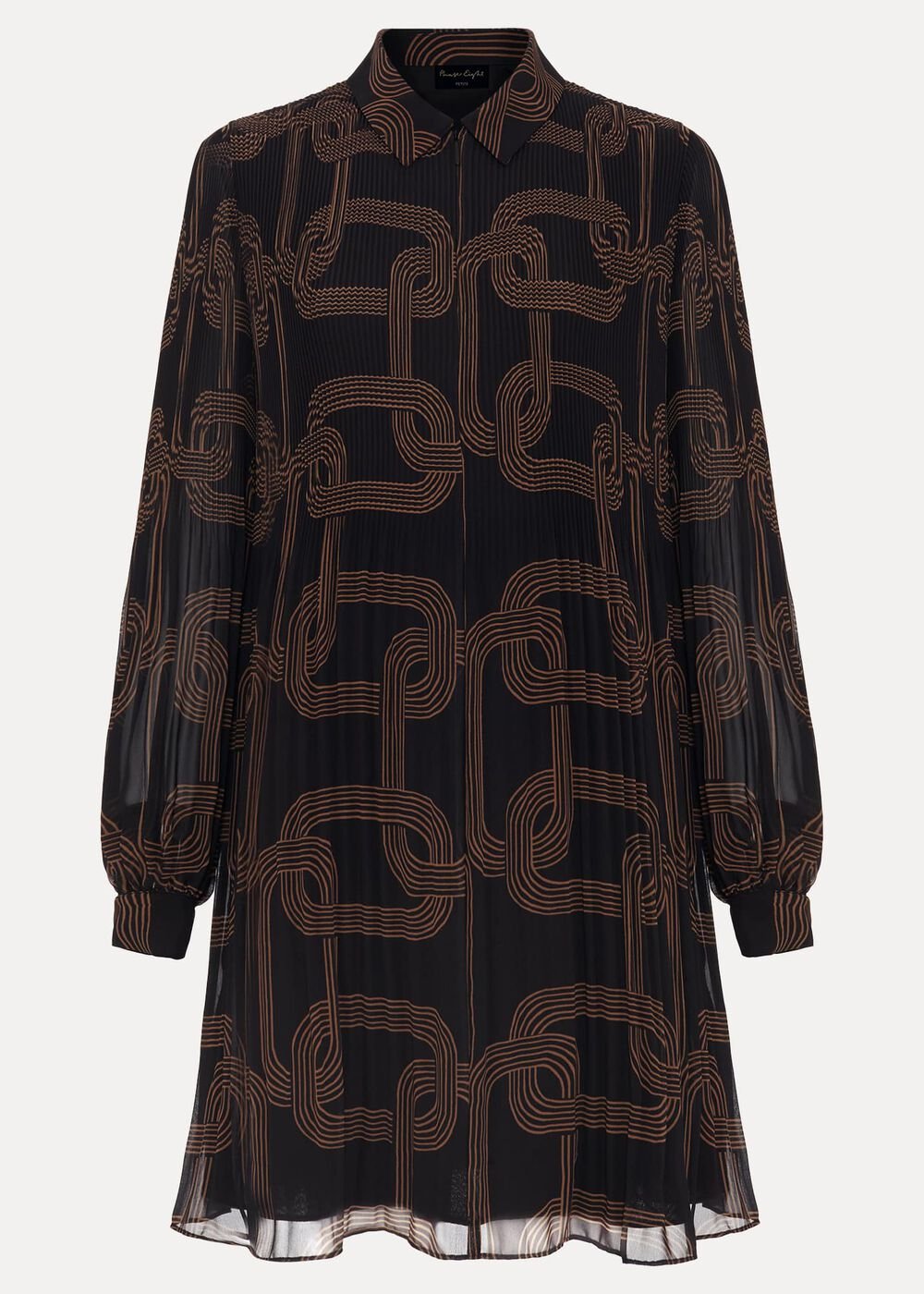Petite Ella Black Chain Swing Dress - Black