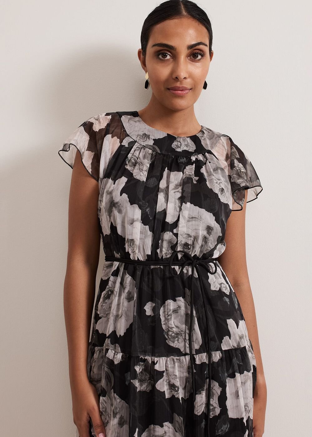 Petite Jordine Floral Print Midaxi Dress - Multi-Coloured