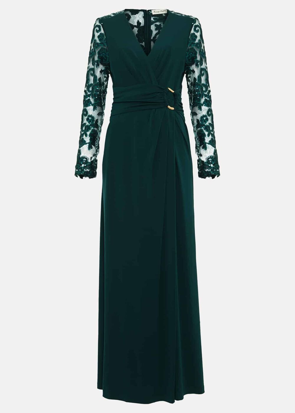 Ilona Dark Green Sequin Maxi Dress - Dark Green