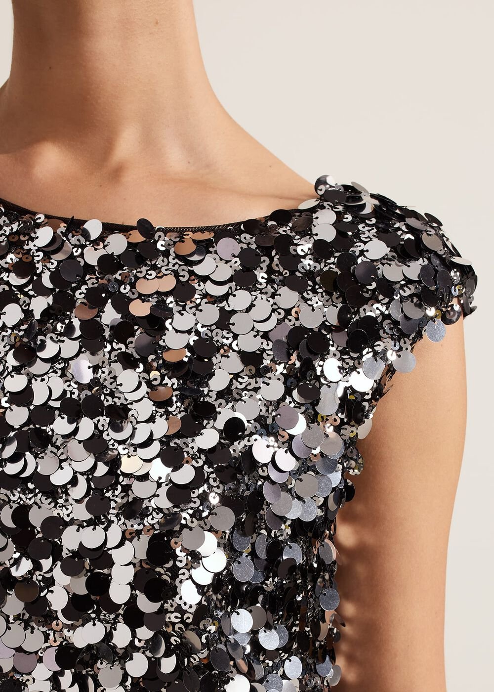 Nina Sequin Maxi Dress - Black/Multi