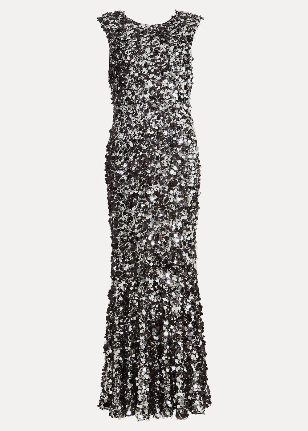 Nina Sequin Maxi Dress - Black/Multi