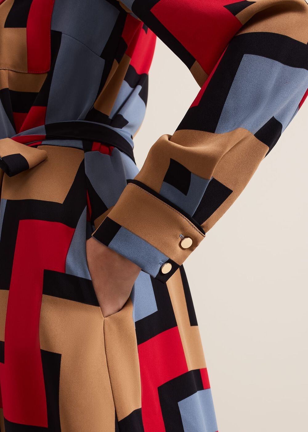 Amita Geo Shirt Dress - Multi-Coloured