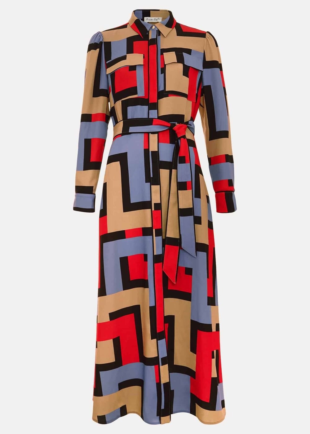 Petite Amita Geo Shirt Dress - Multi-Coloured