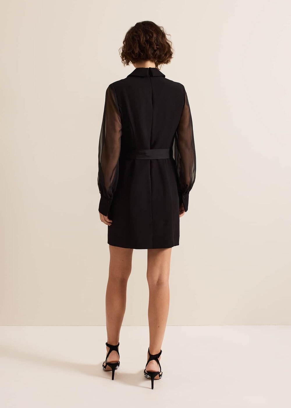 Saeda Black Tux Dress - Black