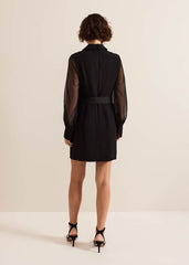 Saeda Black Tux Dress - Black