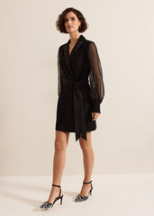 Saeda Black Tux Dress - Black
