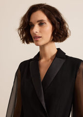 Saeda Black Tux Dress - Black