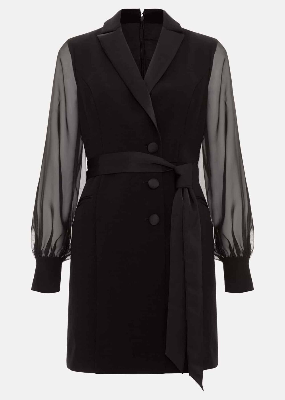Saeda Black Tux Dress - Black