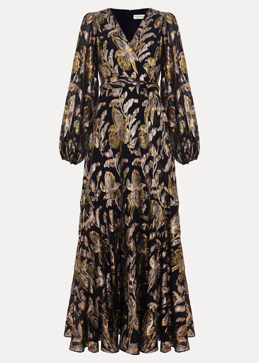 Ellio Silk Shimmer Maxi Dress - Multi-Coloured