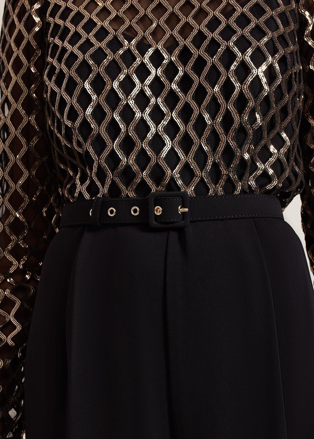 Amelia Sequin Bodice Jumpsuit - Black/Multi