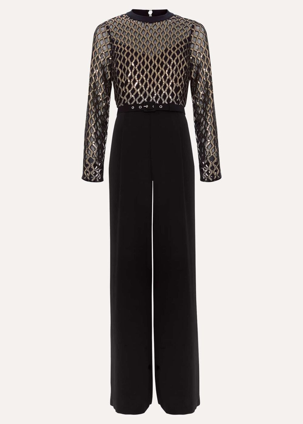 Petite Amelia Sequin Bodice Jumpsuit - Black/Multi