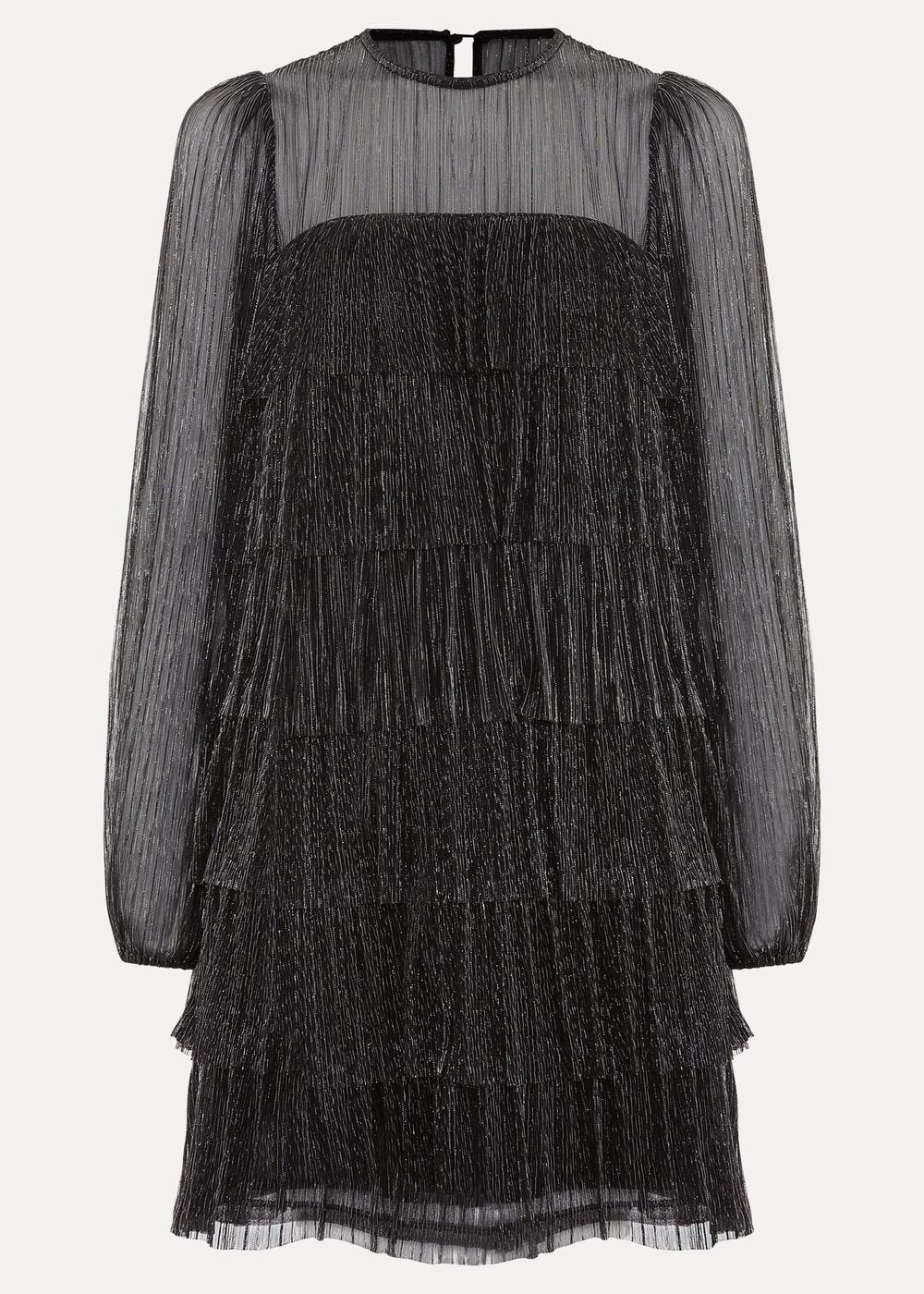 Nika Shimmer Dress - Black/Multi