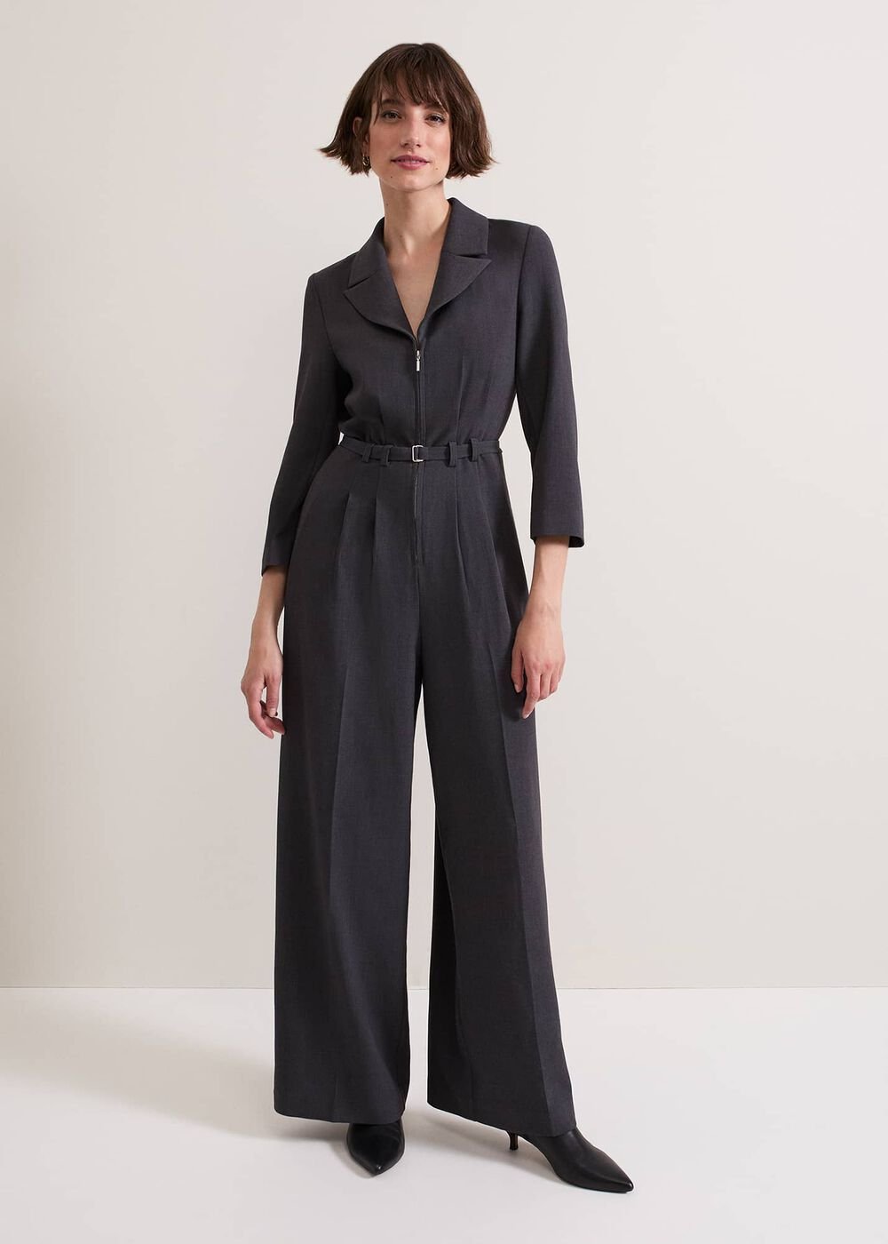 Pamela Grey Tailored Jumpsuit - Grey