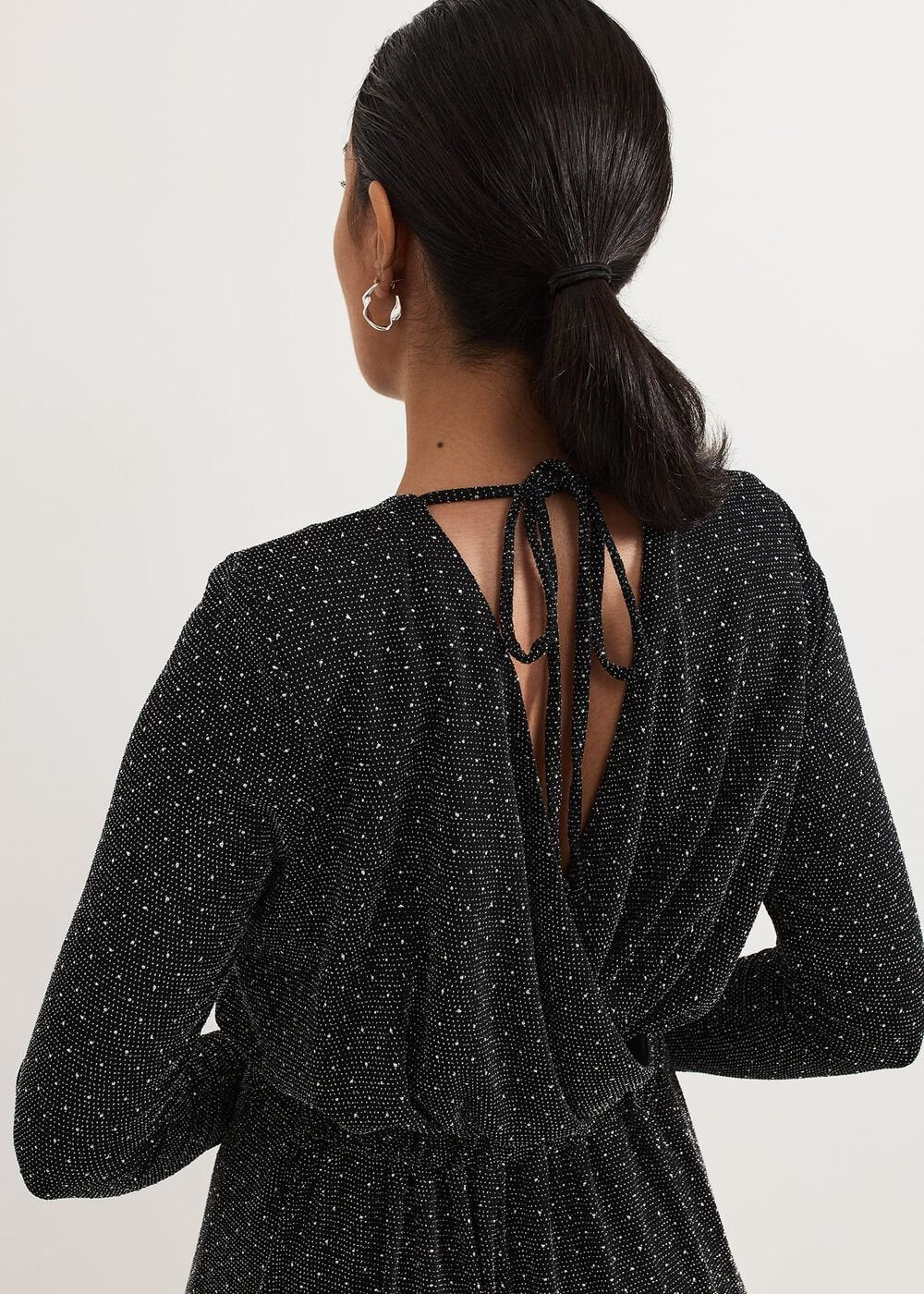 Petite Sasha Black Sparkle Jumpsuit - Black