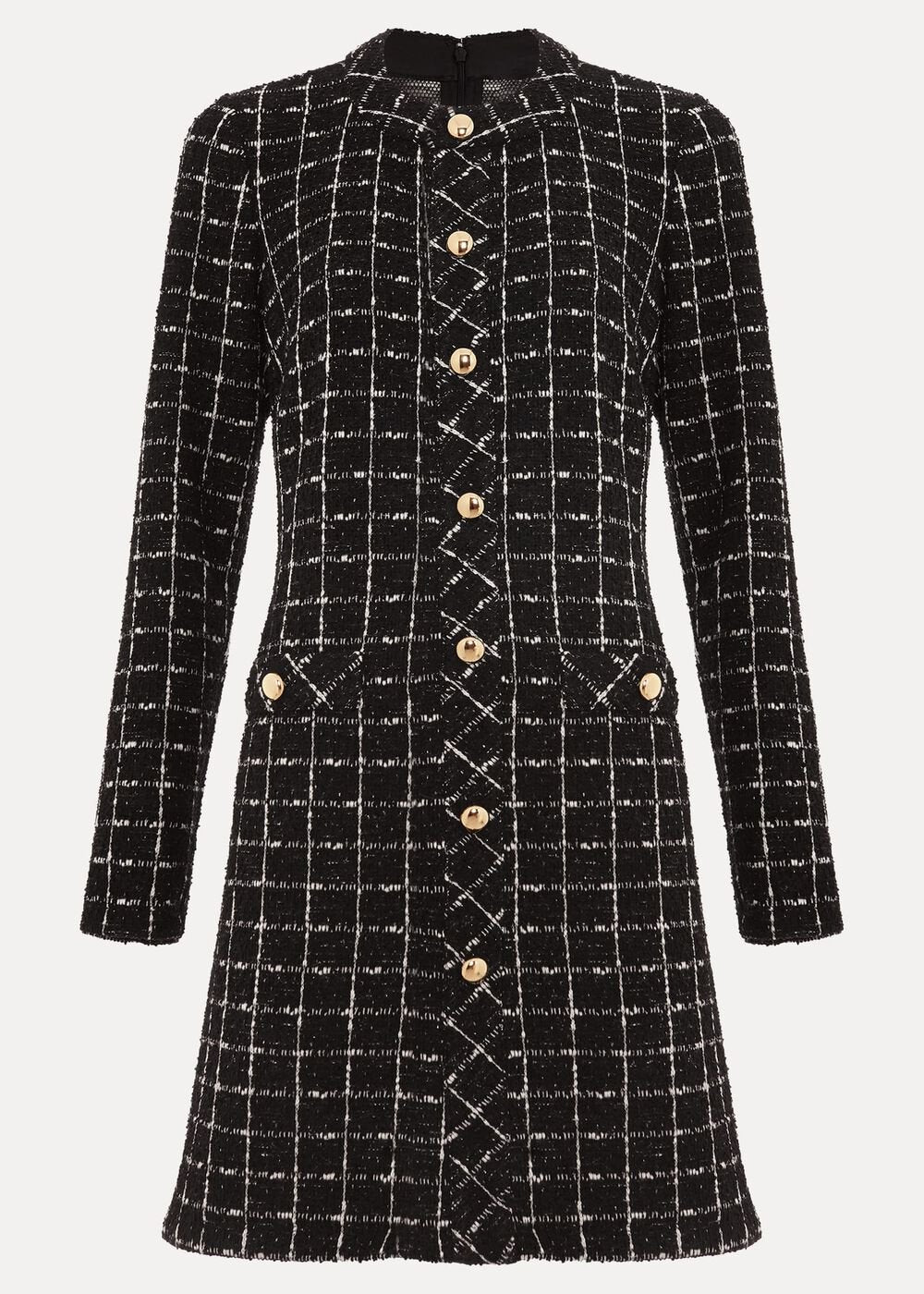Mylee Black Tweed Tunic Dress - Black