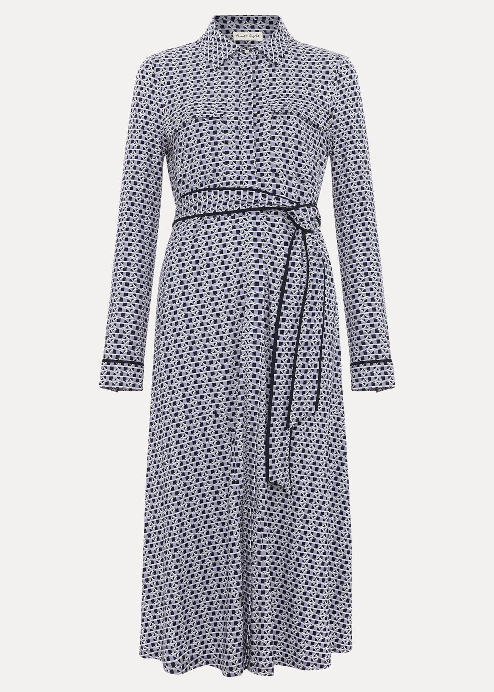 Valerie Lilac Geometric Jersey Dress - Lilac