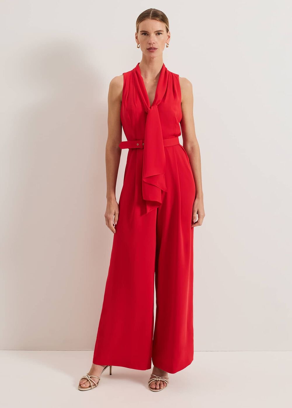 Elika Red Jumpsuit - Red
