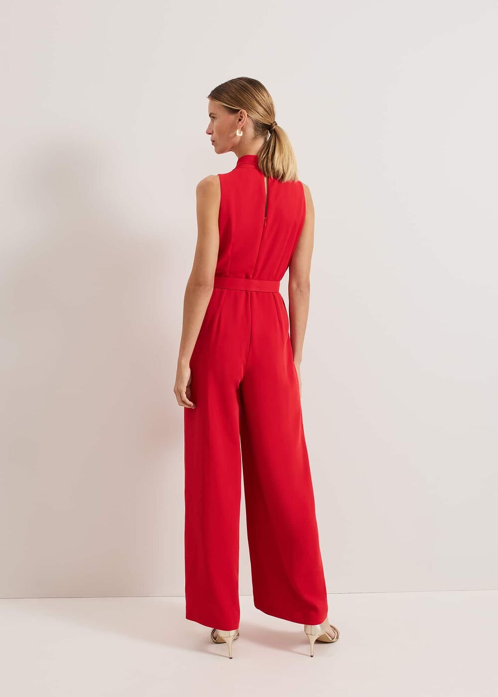 Elika Red Jumpsuit - Red