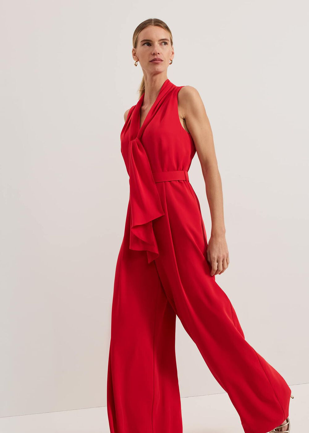Elika Red Jumpsuit - Red