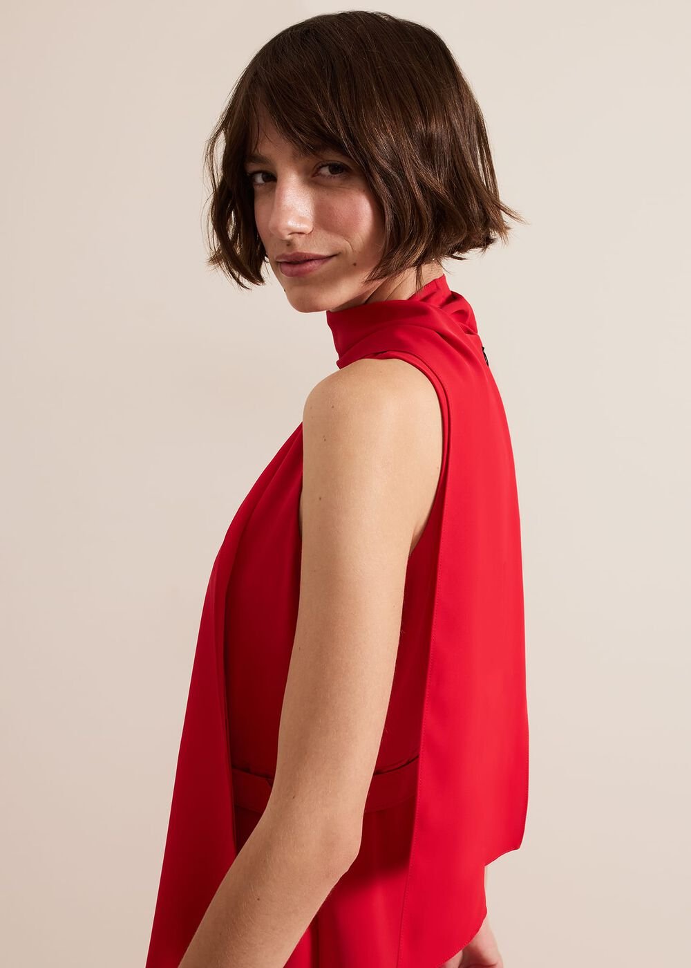 Petite Elika Red Jumpsuit - Red