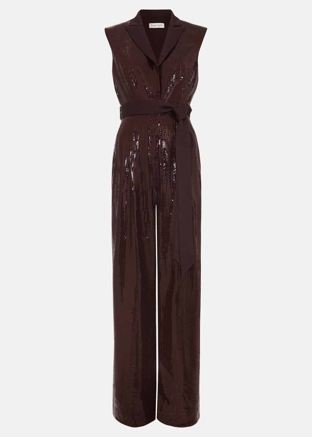 Petite Ivey Burgundy Sequin Jumpsuit - Burgundy