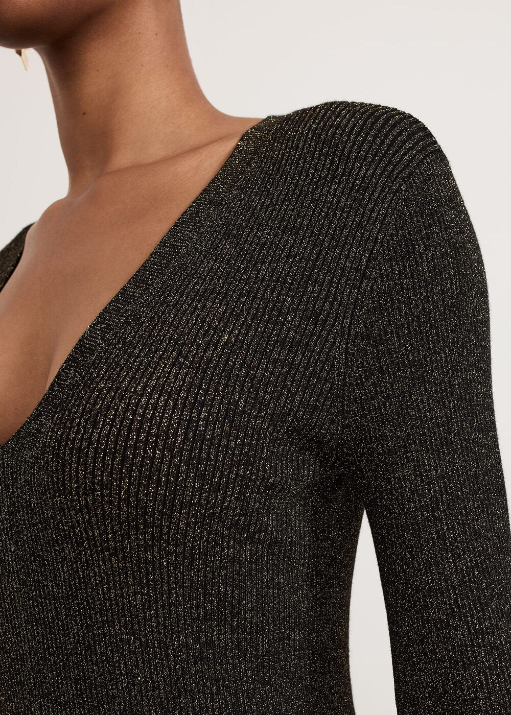 Petite Tillie Lurex Flippy Hem Dress - Gold