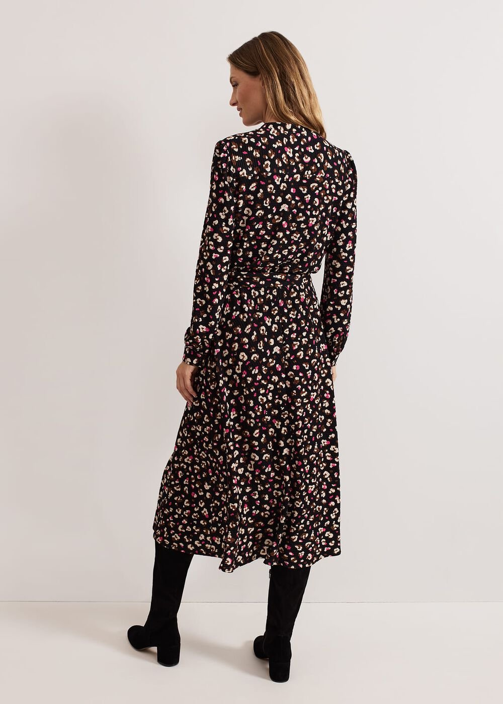 Aoife Printed Jersey Dress - Black Multi