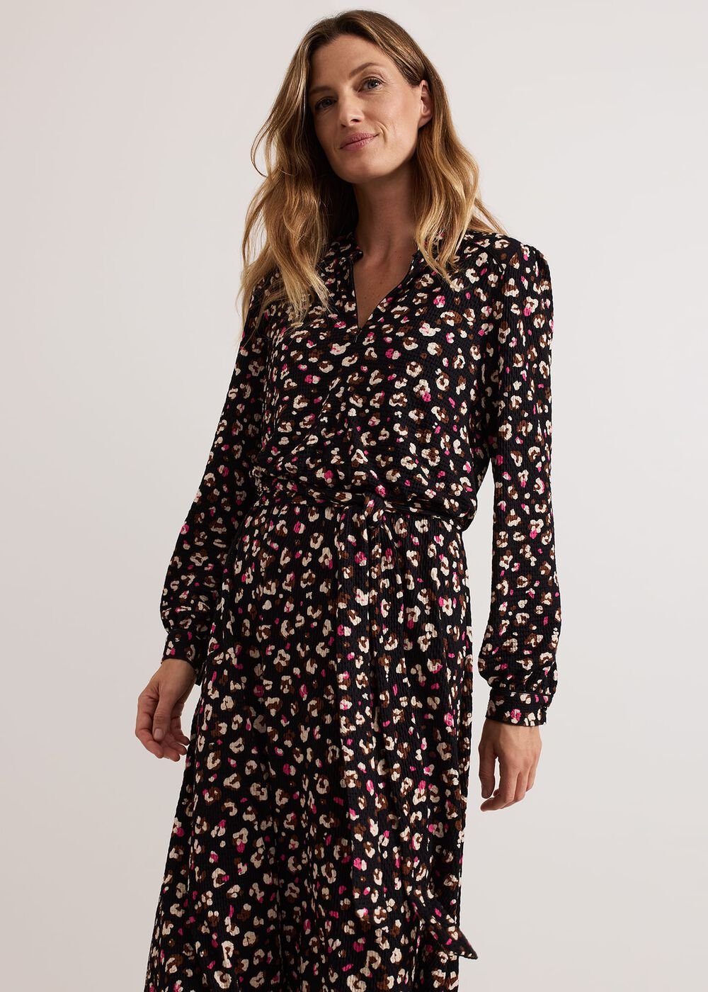 Aoife Printed Jersey Dress - Black Multi