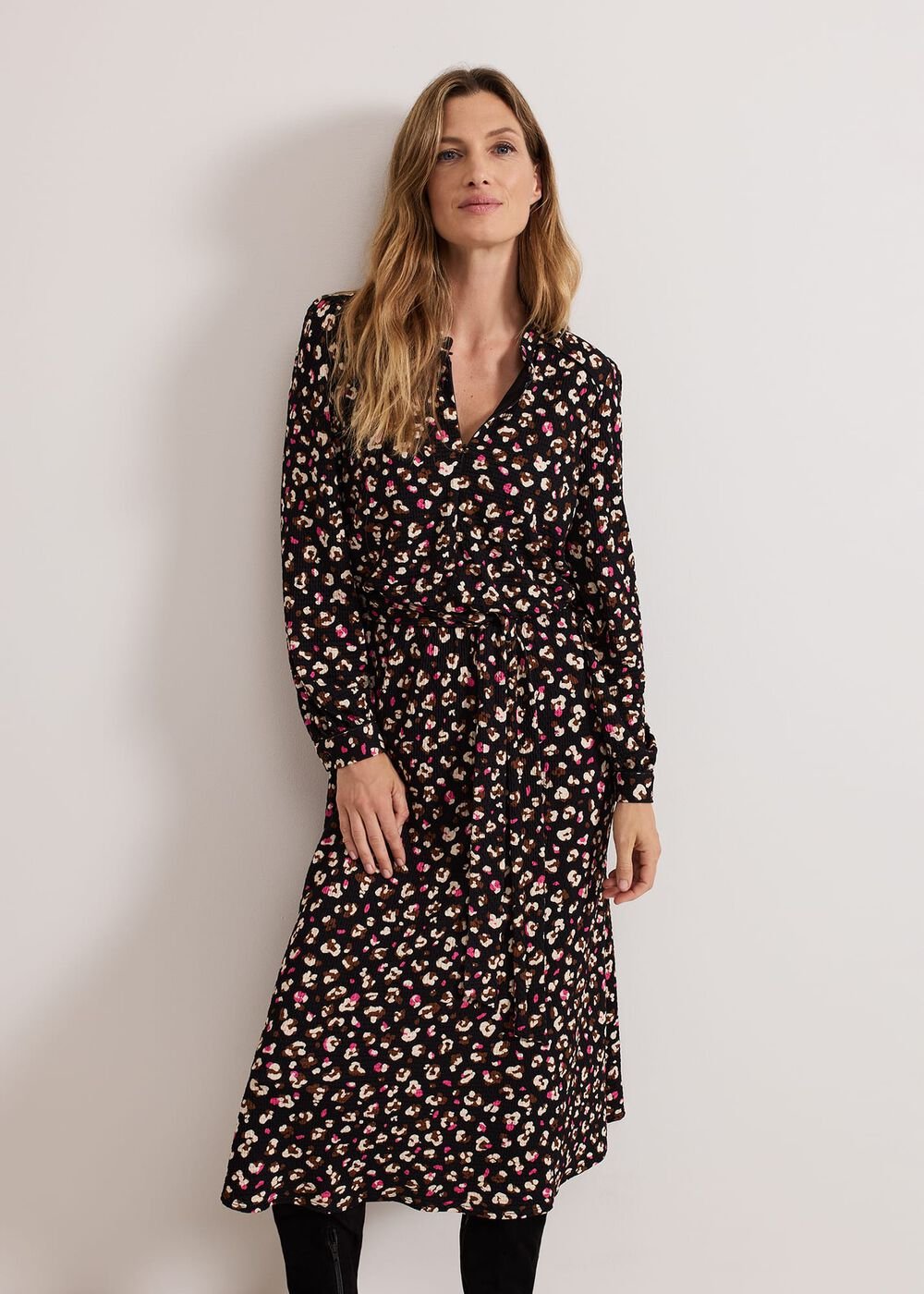 Aoife Printed Jersey Dress - Black Multi