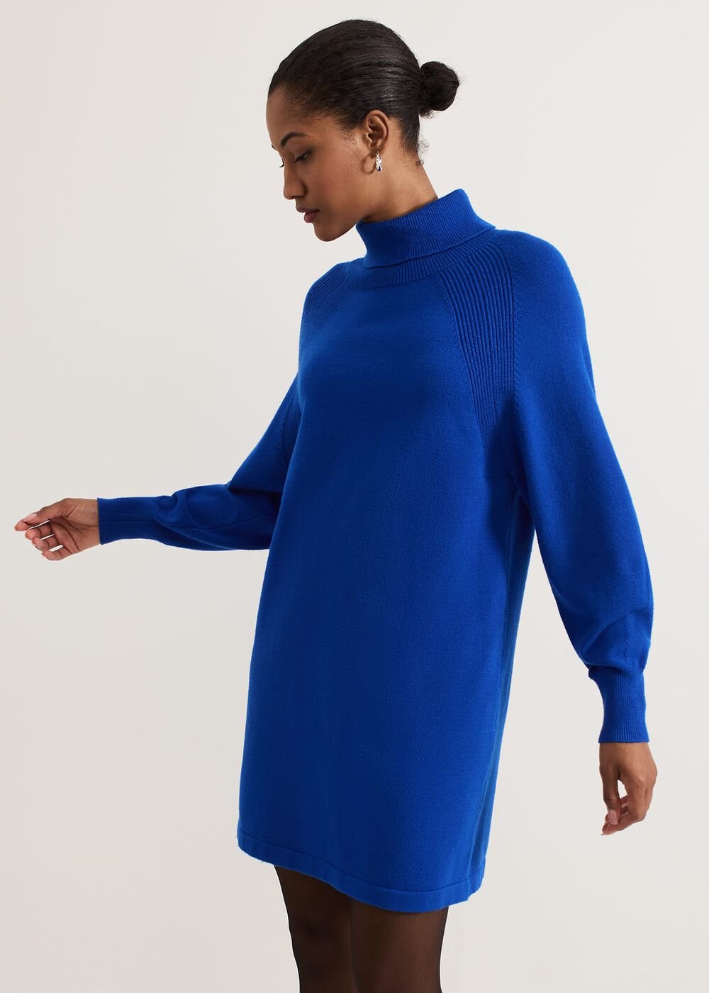Ellie Chunky Knit Dress - Blue