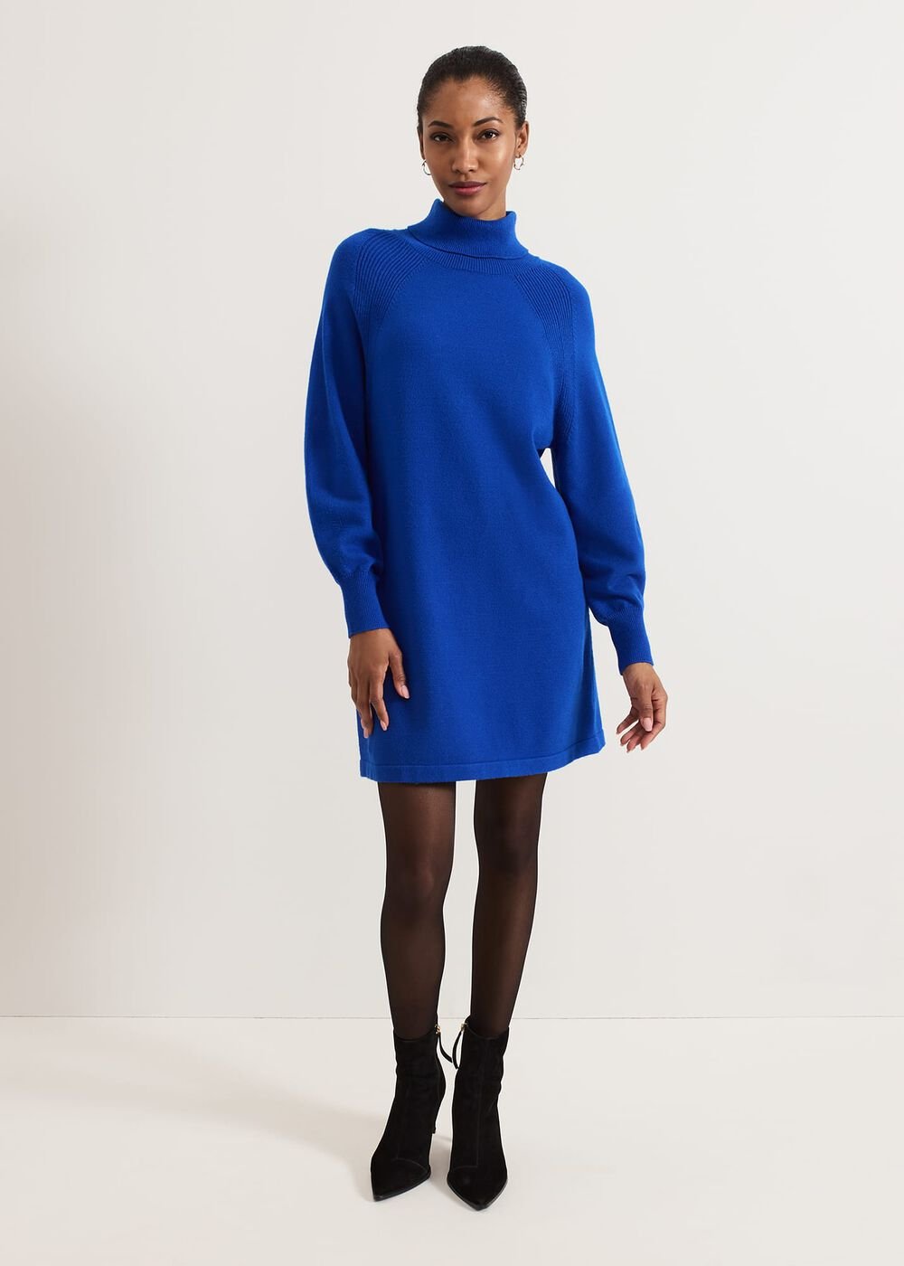 Ellie Chunky Knit Dress - Blue