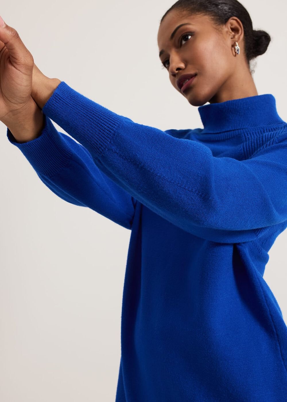 Ellie Chunky Knit Dress - Blue