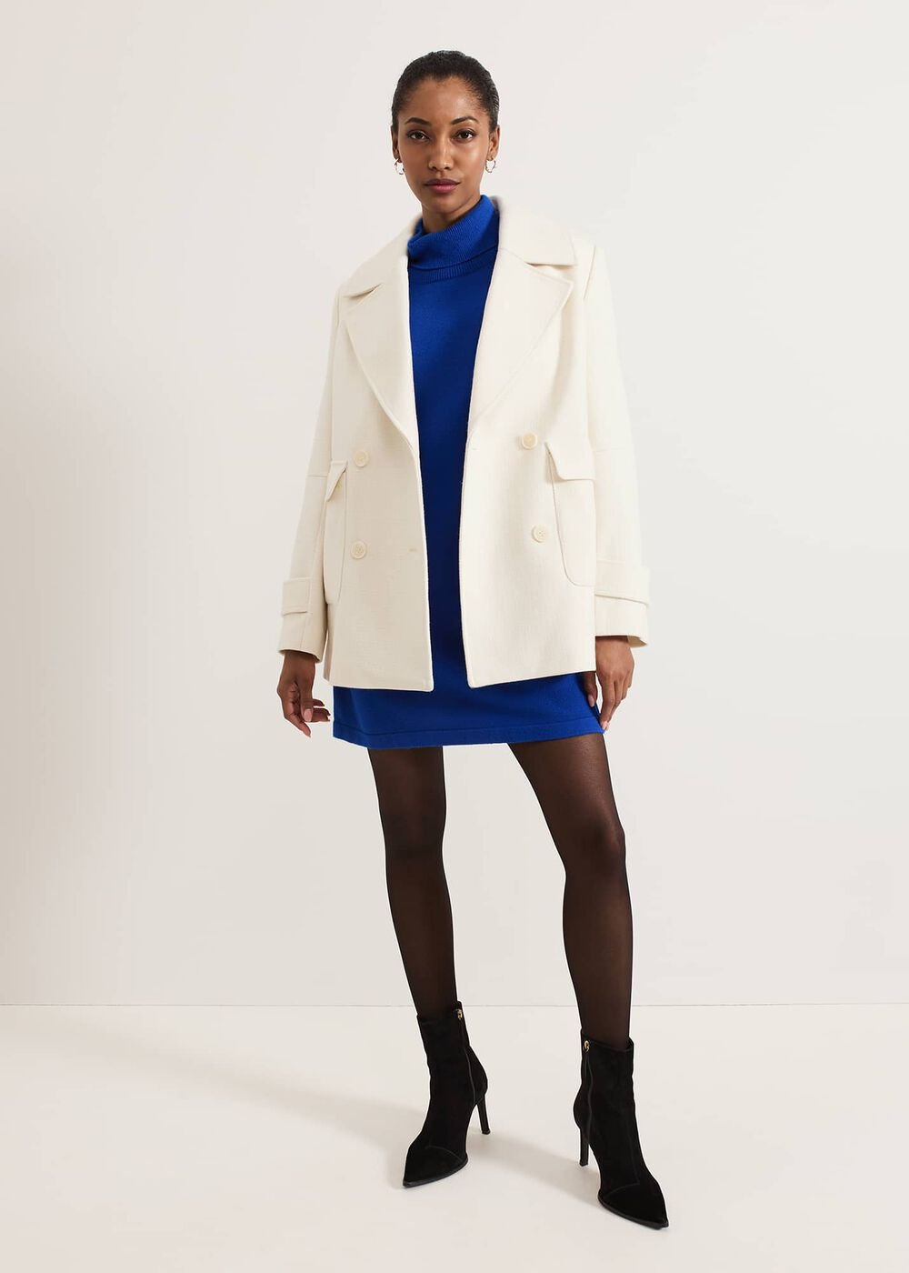 Ellie Chunky Knit Dress - Blue