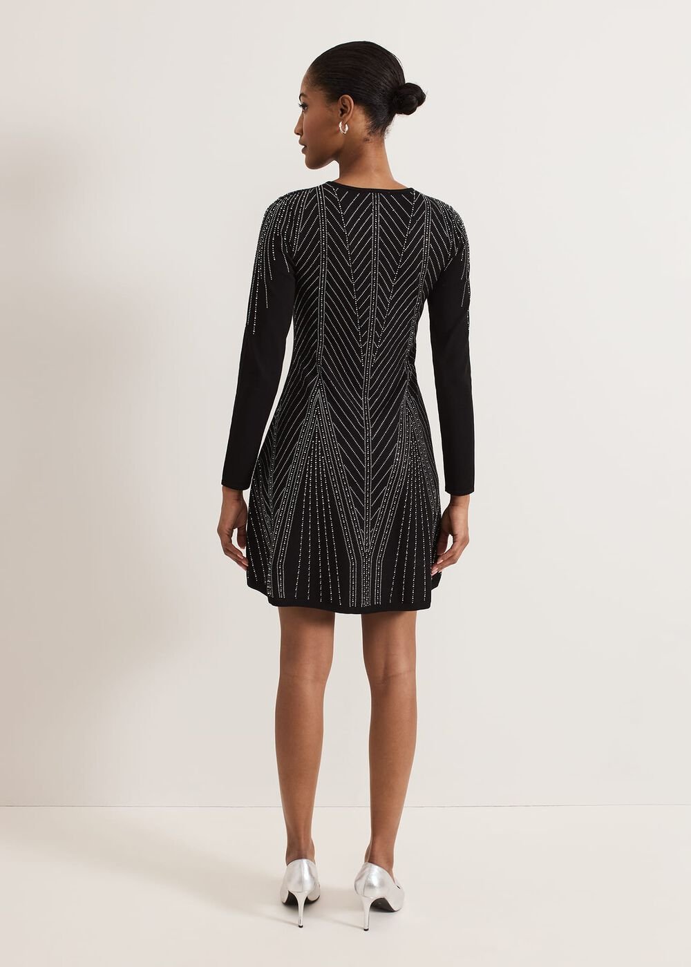 Lexie Studd Flippy Hem Dress - Black