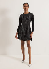 Lexie Studd Flippy Hem Dress - Black