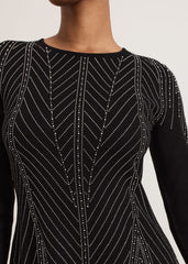 Lexie Studd Flippy Hem Dress - Black