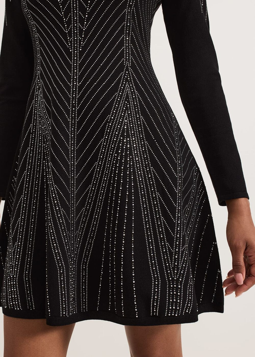 Lexie Studd Flippy Hem Dress - Black