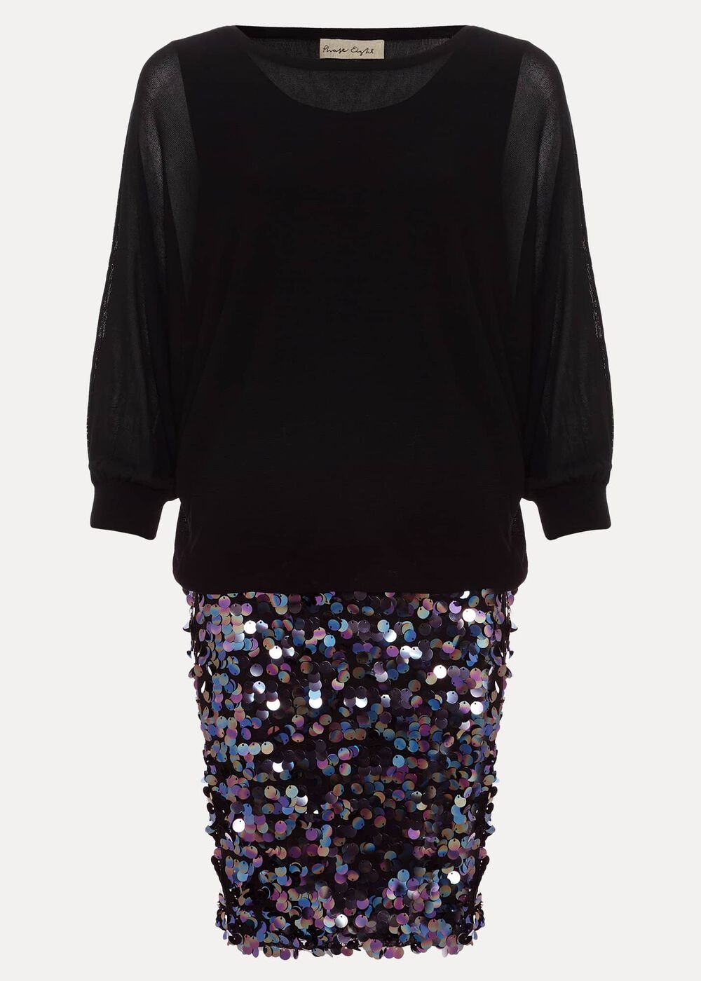 Becca Sequin Knit Dress - Black