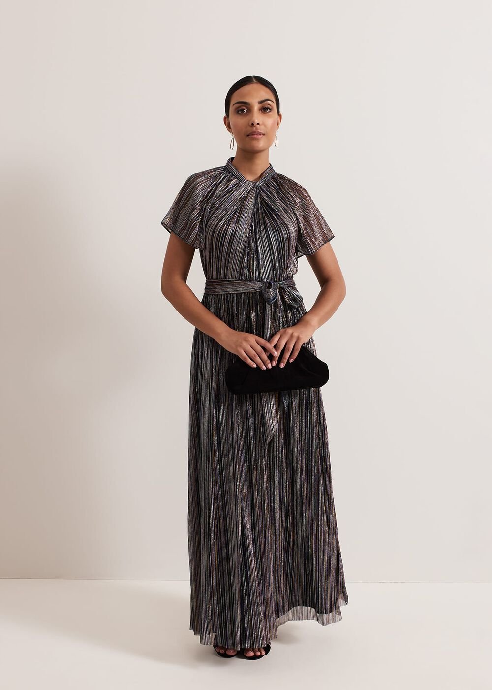 Petite Riah Shimmer Maxi Dress - Multi-Coloured