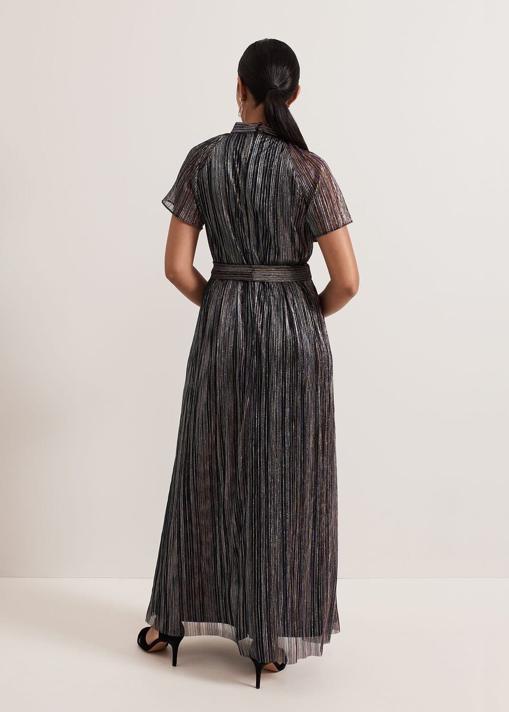 Petite Riah Shimmer Maxi Dress - Multi-Coloured