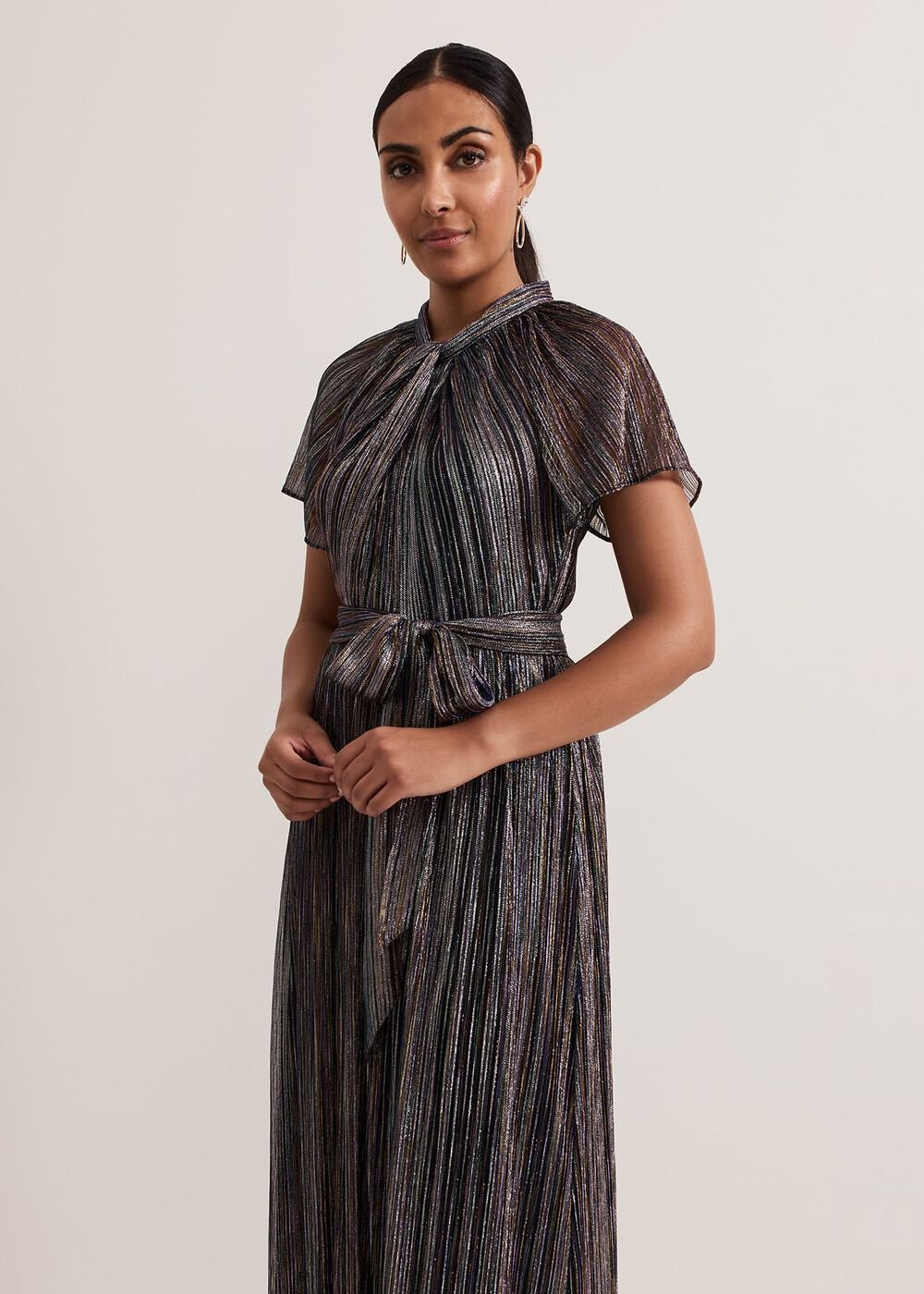 Petite Riah Shimmer Maxi Dress - Multi-Coloured