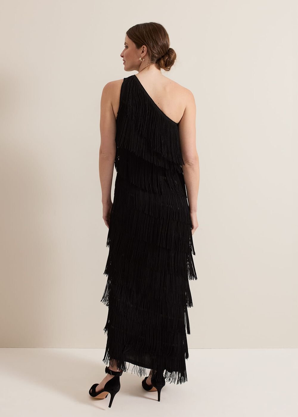 Petite Otto One Shoulder Maxi Dress - Black