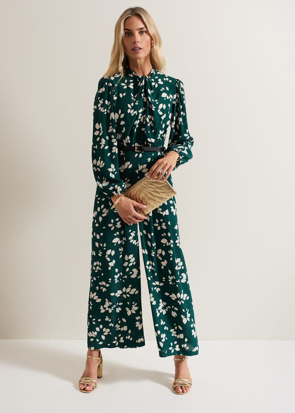 Micaela Green Twist Neck Jumpsuit - Green