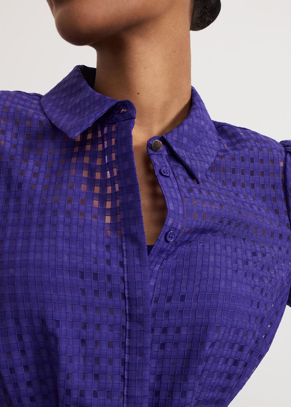 Natalie Burgundy Shirt Dress - Purple